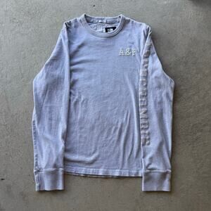 Y2K Men's Abercrombie & Fitch Sleeve-Spellout Long Sleeve Muscle Tee M
